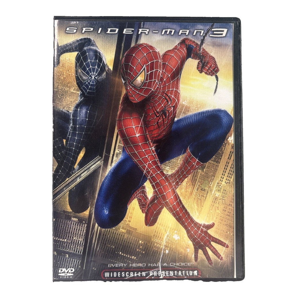 Spider-Man 3 (DVD, 2007, Widescreen) Tobey Maguire Kirsten Dunst James Franco
